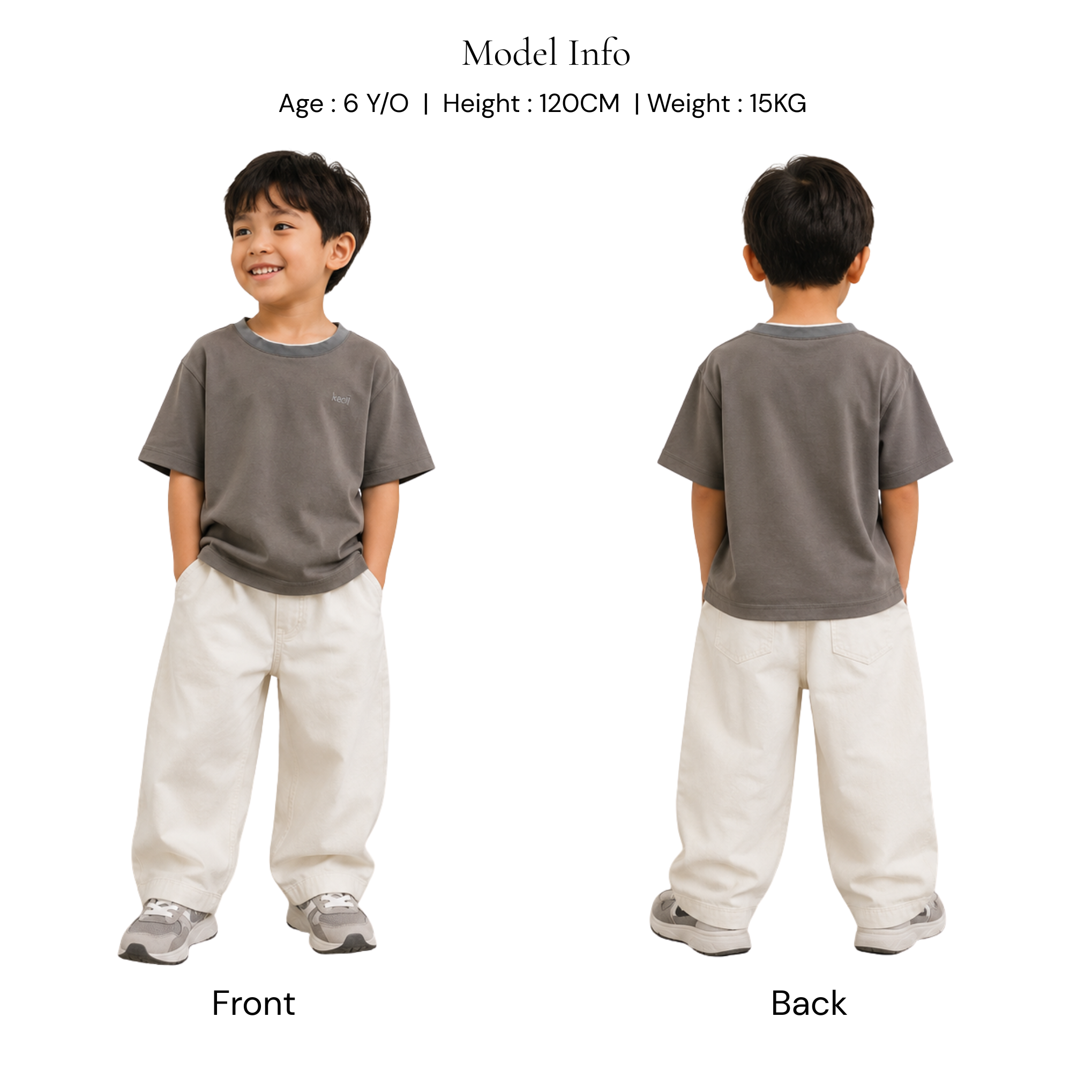 Slate-Basic Oversized Boxy Tee